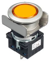 IDEC LB6MP-1T04A LED Panel Mount Indicator, Amber, 24 V, 18.2 mm, IP65