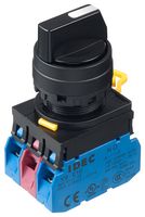 IDEC YW1S-33E21 Rotary Switch, 3 Position, 45 °, 10 A, 120 V, YW Series