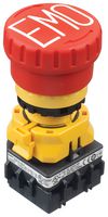 IDEC XW1E-BV404MFRH-EMO Emergency Stop Switch, 4PST-NC, Push-Pull, Screw, 5 A, 125 V
