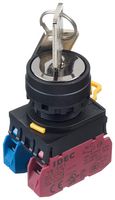 IDEC YW1K-21BE11 Keylock Switch, Momentary Spring Return, SPST-NO, SPST-NC, YW Series, 2 Position, Screw, 10 A