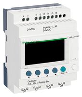 SCHNEIDER ELECTRIC SR2A101BD Smart Relay, Compact, Zelio Logic, 6 Discrete Inputs, 4 Relay Outputs, 24VDC