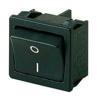 MARQUARDT 01802.5103-02 Rocker Switch, On-Off, DPST, Non Illuminated, Panel Mount, Black, 1800 Series