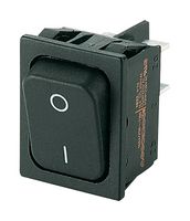 MARQUARDT 01832.3602-02 Rocker Switch, On-Off, DPST, Non Illuminated, Panel Mount, Black, 1830 Series