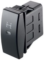 MARQUARDT 03251.0062-00 Rocker Switch, On-Off, DPST, Illuminated, Panel Mount, Black, 3251 Series
