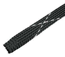 PANDUIT SE25PFR-TR0 Sleeving, Braided, PET (Polyethylene Terephthalate), Black, 6.35 mm, 61 m, 200 ft