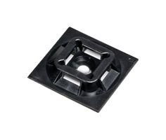 PANDUIT ABM112-AT-C0 Cable Tie Mount, Adhesive, Screw, 3.7 mm, Black, Nylon 6.6 (Polyamide 6.6), 28.6 mm, 28.6 mm