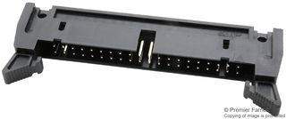 MULTICOMP PRO MC-254-50-LL-RA-DIP Pin Header, Right Angle, With Long Ejector (10.8mm), Wire-to-Board, 2.54 mm, 2 Rows, 50 Contacts