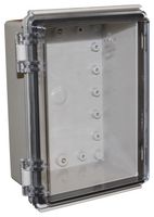 CAMDENBOSS CHDX8-223C Plastic Enclosure, Hinged Lid, Heavy Duty, Polycarbonate, 85 mm, 135 mm, 185 mm, IP66, IP67