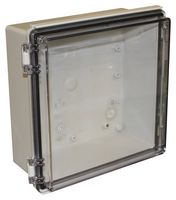 CAMDENBOSS CHDX8-229C Plastic Enclosure, Hinged Lid, Heavy Duty, Polycarbonate, 100 mm, 210 mm, 210 mm, IP66, IP67