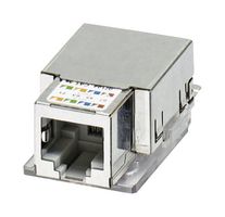 PHOENIX CONTACT 1652936 Modular Connector, RJ45 Jack, 1 x 1 (Port), 8P8C, Cat6, IP20, Cable Mount