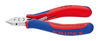 KNIPEX 77 42 130 Cutter, Precision, 130 mm, Diagonal, 1.6 mm, 57 °