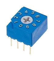 NIDEC COMPONENTS S-2010A Rotary Coded Switch, S-2000A Series, Through Hole, 10 Position, 5 VDC, BCD, 100 mA