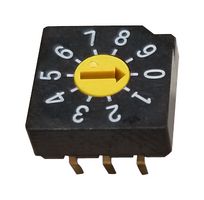 NIDEC COMPONENTS SD-2010 Rotary Coded Switch, SD-2000 Series, Through Hole, 10 Position, 5 VDC, BCD, 100 mA