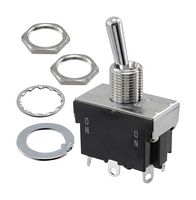 NIDEC COMPONENTS ET215N12-Z Toggle Switch, On-On, DPDT, Non Illuminated, ET Series, Panel Mount, 15 A