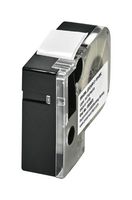 PHOENIX CONTACT 0803973 Label, Equipment, Thermal Transfer Printable, 24mm H x 8m W, Polyester, Black on White