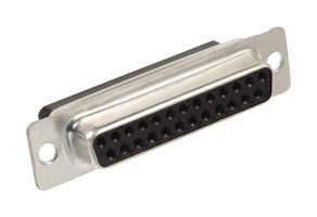 AMPHENOL COMMUNICATIONS SOLUTIONS 865625SLTLF D Sub Connector Housing, 25 Ways, D Sub, DB, FCI 8656 Series Crimp D Subs, Receptacle, Metal Body