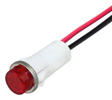 VCC / VISUAL COMMUNICATIONS COMPANY 1092C1-125VAC LED Panel Mount Indicator, Red, 125 VAC, 12.7 mm, 25 mA, 13 cd, Not Rated