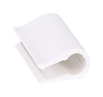 PANDUIT ADCC31-AT-C10 Fastener, Adhesive Backed Cable Clamp, 8 mm, PPO (Polyphenylene Oxide), PS (Polystyrene), White