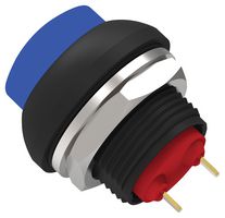 TE CONNECTIVITY - ALCOSWITCH PB6B2HS7M4CAL00 Industrial Pushbutton Switch, Subminiature, PB6 Series, 13.6 mm, SPST-NO, Off-(On), Round Raised