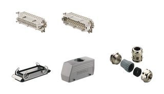 WEIDMULLER HDC KIT HE-P 24.131 M Connector Kit, 24Pos, Push In, HDC