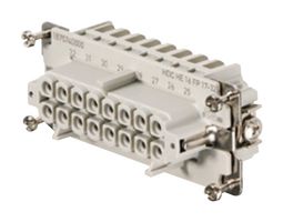 WEIDMULLER HDC HE 16 FP 17-32 Heavy Duty Connector, Stacked, RockStar HE, Insert, 32+PE Contacts, 10, Receptacle