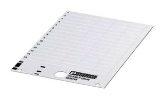 PHOENIX CONTACT 0828795 Label, Self Adhesive, 9mm H x 20mm W, PVC, White, 10