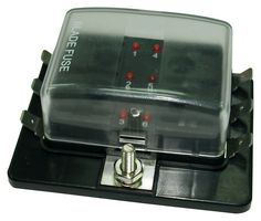 MULTICOMP PRO MC002800 Fuseholder, Panel Mount, 32V, 30A, Blade Fuse, Quick Connect, 6 Positions