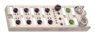 LUMBERG AUTOMATION 0980 ESL 392-111 Sensor Distribution Box, 7/8" Connector - 5 Pole, M12 Connector - 5 Pole, 8 Ports, LioN-P Series