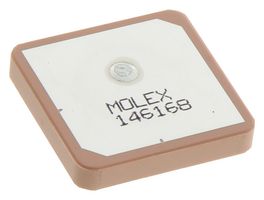 MOLEX 146168-0001 Antenna, GPS, 1.578 GHz to 1.572 GHz, 5.5 dBi Gain, SMD, Right Hand Circular
