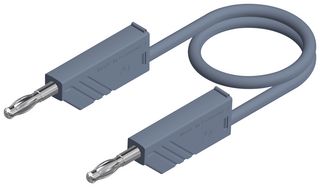 HIRSCHMANN TEST AND MEASUREMENT 934059106 Banana Test Lead, 4mm Stackable Banana Plug, 4mm Stackable Banana Plug, 9.8 ", 250 mm, Grey, 32 A