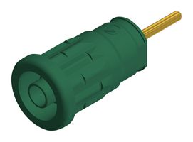 HIRSCHMANN TEST AND MEASUREMENT 972363104 Banana Test Connector, Socket, Panel Mount, 24 A, 1 kV, Gold Plated Contacts, Green