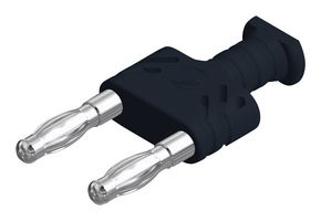 HIRSCHMANN TEST AND MEASUREMENT 972265100 Banana Test Connector, Plug, Cable Mount, 32 A, 60 VDC, Nickel Plated Contacts, Black