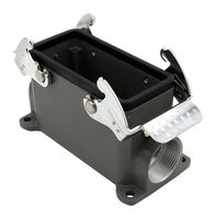 MOLEX 93601-2539 Heavy Duty Connector, PG21, Base, Panel Mount, Aluminium Body, 2 Lever, 16B