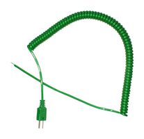 LABFACILITY XF-1255-FAR Thermocouple Wire, IEC, PUR Insulated, Retractable Curly Lead, Type K, 10 x 0.12mm, 2 m