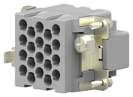 TE CONNECTIVITY T2050202101-007 Heavy Duty Connector, HEEE, Insert, 20+PE Contacts, Plug, Crimp Pin - Contacts Not Supplied