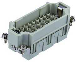 TE CONNECTIVITY T2050322101-000 Heavy Duty Connector, HE, Insert, 32 Contacts, 16B, Plug, Crimp Pin - Contacts Not Supplied