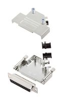 AMPHENOL COMMUNICATIONS SOLUTIONS L17D45ZK25+L77SDB25S D Sub Connector, With Backshell, DB25, Standard, Receptacle, D45ZK, 25 Contacts, DB, Solder
