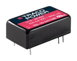 TRACO POWER TEL10-2412WI Isolated Through Hole DC/DC Converter, ITE, DIP, 4:1, 10 W, 1 Output, 12 V