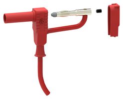 MULTICOMP PRO 72-13672 Banana Test Connector, Plug, Cable Mount, 20 A, 1 kV, Red