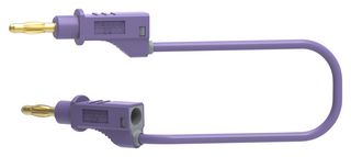 MULTICOMP PRO 72-13878 Banana Test Lead, 4mm Stackable Banana Plug, 4mm Stackable Banana Plug, 19.6 ", 500 mm, Purple