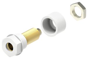 MULTICOMP PRO 72-14140 Banana Test Connector, Jack, Panel Mount, 36 A, 70 VDC, Gold Plated Contacts, White