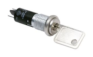 C&K COMPONENTS YM061U2C2WCNB Keylock Switch, Off-On, SPST, YM Series, 2 Position, Wire Leaded