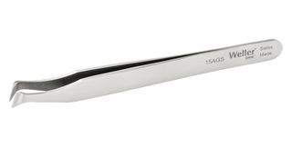 WELLER EREM 15AGS Tweezer, Cutting, Bent, Flat, Carbon Steel, 4.25 "