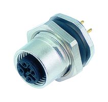 BINDER 86-0532-1000-00008 Sensor Connector, 713/763 Series, M12, Female, 8 Positions, PCB Socket, Straight Panel Mount