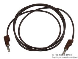 POMONA B-36-1 Banana Test Lead, Stackable Banana Plug, Stackable Banana Plug, 36 ", 914 mm, Brown, 15 A