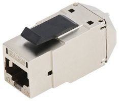 BELDEN RVAMJKSME-S1 Modular Connector, RJ45 / RJ11 Jack, 1 x 1 (Port), Cat6a, Panel Mount