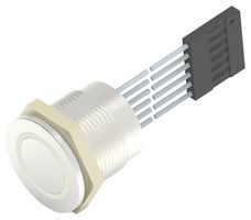 TE CONNECTIVITY - ALCOSWITCH AVP19MAIOFE0DT5A04 Vandal Resistant Switch, AVP Series, 19 mm, SPST-NO, Momentary, Flat, Natural