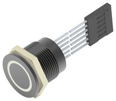 TE CONNECTIVITY - ALCOSWITCH AVP19MAIBFE0DT5A04 Vandal Resistant Switch, AVP Series, 19 mm, SPST-NO, Momentary, Flat, Natural