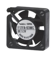 NIDEC COMPONENTS F17FA-03MC DC Axial Fan, 3.3 V, Square, 17 mm, 5 mm, Sleeve Bearing, 0.353 CFM