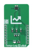 MIKROELEKTRONIKA MIKROE-3329 Add-On Board, Temp-Log 4 Click Board, Temperature Logger, SE97B Sensor IC, MikroBUS